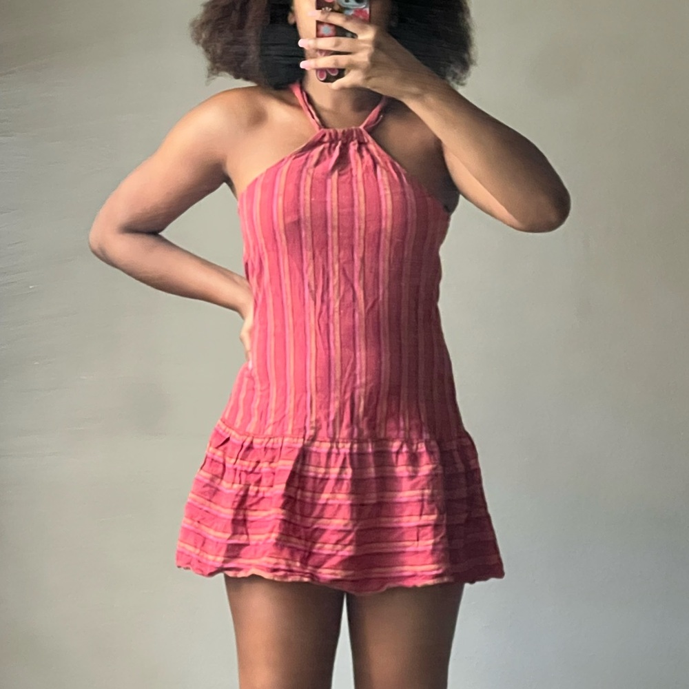 BCBGeneration Striped Pink Mini Dress